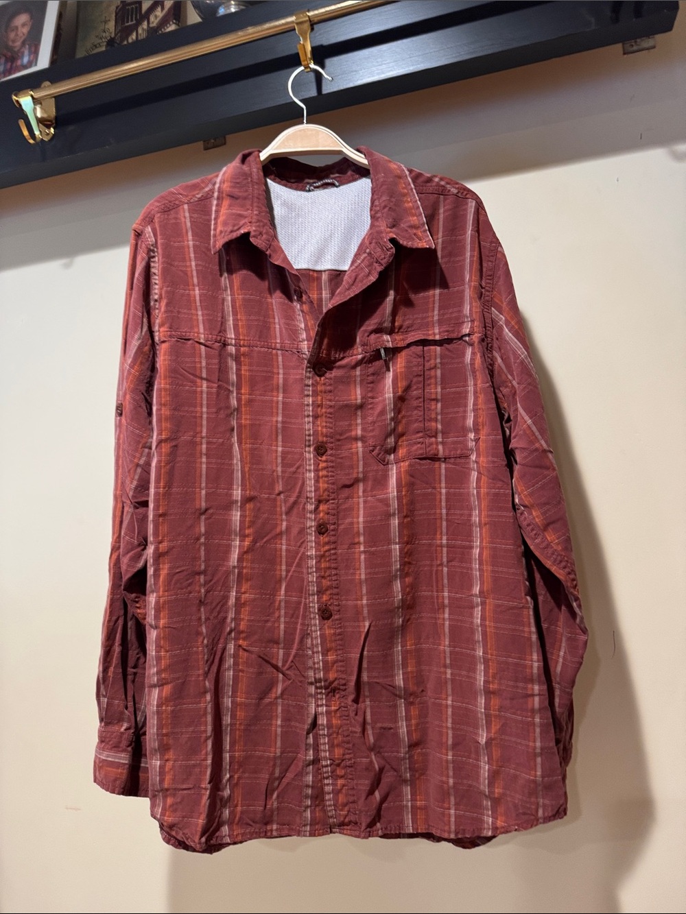 The North Face Brown Plaid Button Shirt